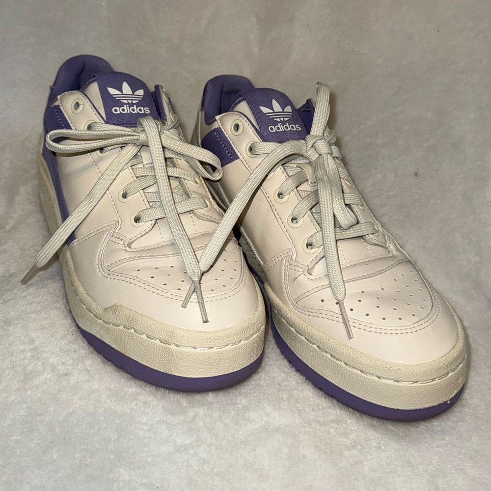 Adidas White and Violet Sneakers